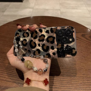 Spot Leopard Print Bracelet Full Cover Shockproof Silicone Case for Xiaomi Redmi K70E Turbo3 K60/K50 Retro Note14/13RPro 11T 12PRO 10T K40 Creative K30 Phone Shell