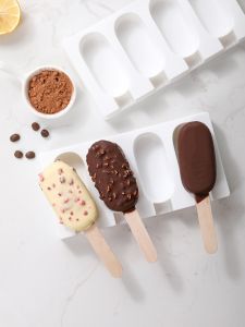 Food Grade Baking Silicone Ice Cream Mold Ice Pop Maker Kitchen Tool for Ice Cube Tray Ice Cream Making Special Purpose