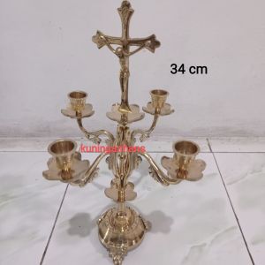 Tempat Lilin Salib Kuningan / Candle Holder Brass