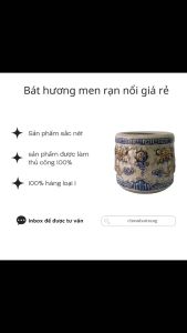 Bát hương / lư hương thờ cúng Bát Tràng rạn nổi (chưa bao gồm đế) - siêu đẹp siêu rẻ