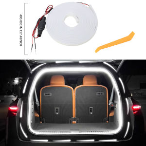 KEVANLY | 4M Car Trunk Water Flowing LED Ambient Light Strip Suitable for Tesla Model Y 3 Interior Decoration Flexible DIY Lamp Warm White