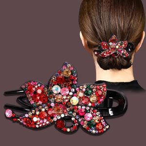 Kẹp Tóc Hình Hoa Đính Đá Thời Trang Cho Nữ