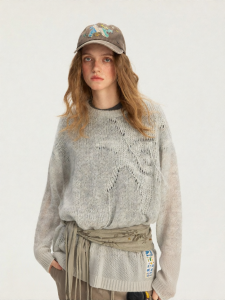 Monterest | Áo Sweater Len Ngựa Đục Lỗ Hình Sao Giới Hạn Năm Ngựa
