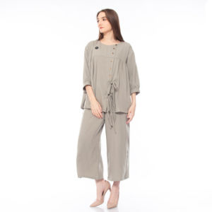 Dzellia - Qonita Set in Sage Green