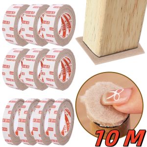 2M/Roll Self-Adhesive Felt Chair Leg Pads Tape Anti-slip Furniture Sliding Strip Mat Floor Protector Wear-resisting Stickers
