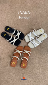 Riqueza INAKA Sandal Wanita Teplek Sendal Cewek Slip On