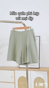 Mẫu quần thiết kế thanh lịch với chất liệu Kaki xước gân thiết kế đơn giản dễ phối QN4L0871 Thương hiệu Thiều Hoa