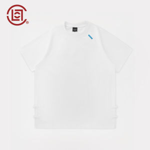 CLOT | Couple Contrast Shoulder T-Shirt Button Front Short Sleeve Water Like Feel