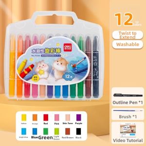 deli | Safe Washable No-stain Drawing Crayons