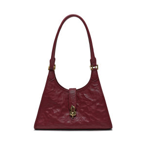 Ximuding Red Wedding Tote Bag Womens Large Capacity Shoulder Bag Engagement Bride Daily Single Shoulder Bag Casual Simple Style