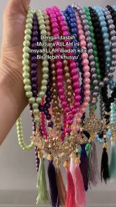 TASBIH BUTIR 99 MUTIARA LAFADZ ALLAH / TASBIH MUTIARA CANTIK tasbih butir 99