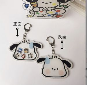 Ohaya pochacco Keychain Acrylic Shake Keyring Bag Earphone Pendant