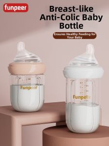 Funpeer | Anti-Choking & Anti-Colic Glass Baby Bottle