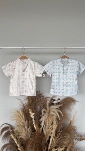 LEWIS EMMA - Liam Shirt (6 Bulan-14 Tahun) Kemeja Anak Laki-Laki / Baju Atasan Pakaian Lengan Pendek