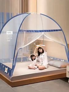 Lollo มุ้งกันยุง 3.5-6ฟุต มุ้งเต็นท์ กันแมลง มิเตอร์พกพา กางอัตโนมัติ มีประตูซิปเข้าออกง่าย พื่อป้องกันเด็กตยง