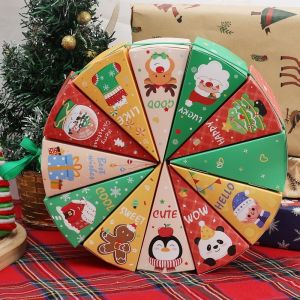 Polocat 12Pcs Christmas Gift Box Set Cake Shape Candy Box for Candy Gift Packaging Party Christmas Decoration