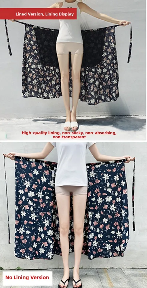Floral Print A-Line Long Skirt Maxi Dress Women's Summer Wrap Skirt High  Waist Uneven Hemline One-Piece Half-Length Beach Skirt | Lazada Singapore