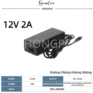 Desktop Power Adapter 9V/12V/24V DC 3A/5A/10A 100-240VAC SMPS with Copper Core Transformer for LED Routers CCTV EU/US/AU/UK Plug