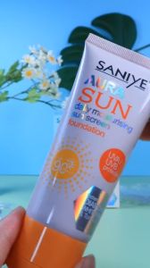 Sunscreen Wajah SANIYE SPF 90 Waterproof Sunblock Foundation Pelembab 65ML R1190