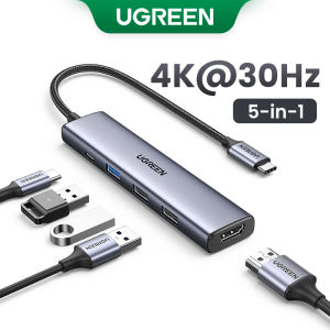 UGREEN 5-in-1 USB C HUB 4K30HZ Type-C to HDMI Adapter for SAMSUNG S23 S22 S21 Laptop SD TF Dock  Splitter for MacBook iPad Pro Air Huawei Model:15495