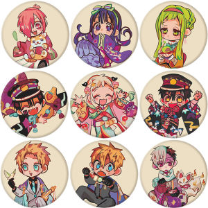 58mm Anime Toilet-bound Hanako-kun Hanako Yashiro Nene Cosplay COSTUME Badge Pin SPTE Tinplate Brooch﻿ Prop Gilf