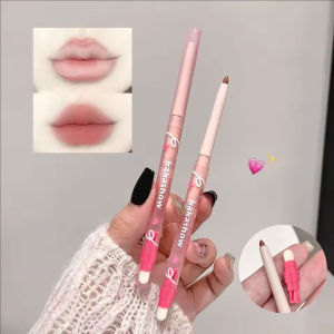 Dorisna 2 Color Matte Lipliner Pencil 3 in 1 Nude Lip Liner with Lip Brush and Sharpener Waterproof Lip Contouring Pen Makeup