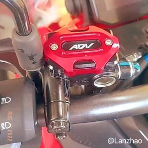 Pair For HONDA ADV150 ADV160 CNC Brake Oil Cover Motorcycle Master Cylinder Cap Accessory ADV Motorcycle Brake Fuel Oil Cup Cap Master Cylinder Cover CNC Aluminum Accessories for HONDA ADV160