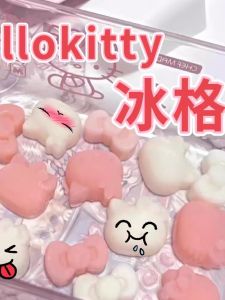 Hellokitty Silicone Ice Cube Mold Cartoon Cat Kitchen Cooking Utensils Pudding Jelly Making Ice Tray Home Use Ice Maker