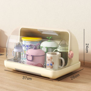 Feeding Bottle Disinfection Storage Box Baby Tableware Storage Box Rack Draining Rack Dustproof Solid Food Tools Storage Cabinet