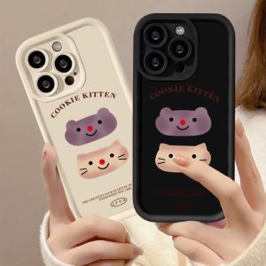 Compatible with iphone 14 Pro Max Phone Case Two red nosed cat 12 13 14 15 11 Pro Max Casing silicone xr xs Max 7 8 Plus