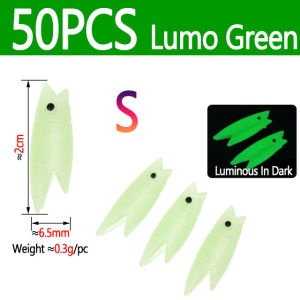 Bimoo 50PCS 0.3g 0.7g Luminous Silicone Fish Head DIY Sabiki Rig Material Sea Fishing Lure Bait For Makerel White Fishing Tackle