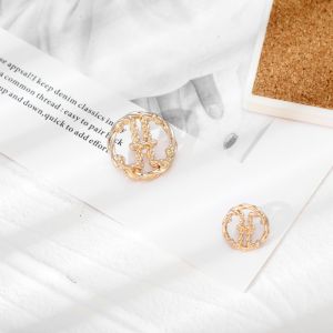 Nút Kim Loại Khoét Rỗng Thiết Kế Đơn Giản Thời Trang Nút Nhung Cỡ Lớn Nút Áo Khoác Cổ Điển Phong Cách Nước Hoa Nhỏ Nút Phụ Kiện May Vá
