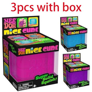 Schylling Needoh Nice Cube Sensory Fidget Toy Stress Relief Squishy Cube Anti-Anxiety Squeeze Toy for Focus & ADHD Support