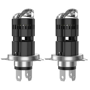 Bullvision H4 Bi Mini LED Projector Lens Car Bulb Auto Headlight Turbo Lamps Plug&Play Dual CSP Motorcycle High Low Beam 12V 24V