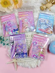 Sanrio | Sanrio Mini Scene Pocket Sticker Book DIY 3D Miniature Landscape Sticker Set Includes Tweezers Stress-Relieving Craft Set.