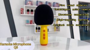 Bluetooth Microphone Wireless Portable Karaoke Microphone Handheld Toy Kids USB Multifunctional Studio Mic Machine 