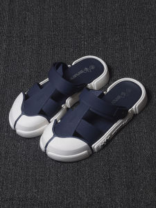 Mens Summer Outdoor Slip-On Anti-Slip Comfortable Soft Bottom Sports Sandals Trendy Two-Way Beach Slippers Breathable Casual Clogs