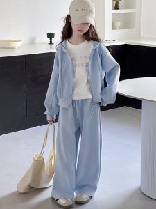 MPW | ชุดใหม่ฤดูใบไม้ผลิ เสื้อฮู้ดและกางเกงขาบานสำหรับเด็ก