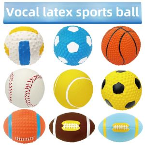 Durable Latex Dog Toy Basketball Interactive Teeth Grinding Training Ball for Puppies Small to Medium Sized Breeds Pet Toy