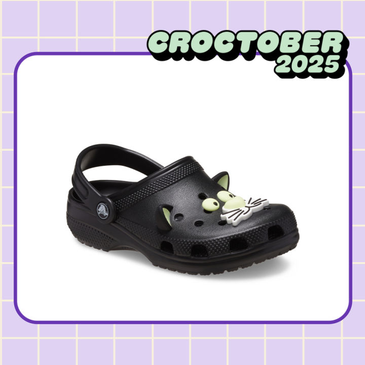 Crocs Toddler Classic Glow Black Cat Clog in Black Lazada PH
