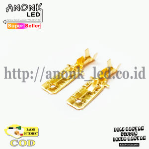 2PCS Skun Gepeng Cowok / Terminal Skun Konektor Kabel Gepeng Male / Sekun Cowok Tembaga Cowok