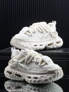Trendy Mens Shoes 2025 Autumn New Net Breathable Sports Dad Shoes Versatile Thick Bottom Heightening Casual Shoes