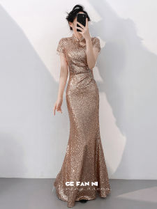 Elegant Banquet Party Dress 2026 New Design Mermaid Sequin Gown