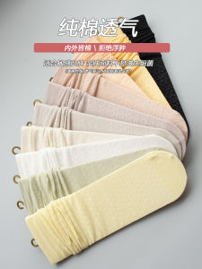 ผ้าฝ้ายถุงเท้ากลางลูกวัวสําหรับผู้หญิงฤดูใบไม้ผลิฤดูร้อนบางสไตล์หวาน STACKABLE สีดําตาข่าย Breathable Anti-กลิ่นถุงเท้ายาว