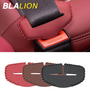 BLALION Car Safety Belt Buckle Clip Leather Interior Seat Belt Protection Cover Anti Slip Cover Safety Car Accessories