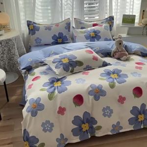 Fresh And Cozy Thick Flannel Cotton Bedding Set