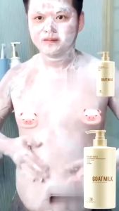 สบู่ผิวขาว  ครีมอาบน้ำขาว   เจลอาบน้ำ ครีมอาบน้ำขาว ครีมอาบน้ำนมแพะ 800ml ให้ความชุ่มชื้นอย่างเข้มข้น ไวท์เทนนิ่งอย่างดี นมแพะ ไนอาซินาไมด์  body wash