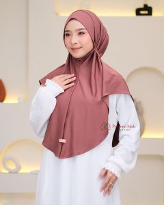 Hijab Lolly Bergo Syria Malay Bahan Jersey size L