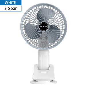 LUVHOME 3 Gear Portable Handheld Fan USB Rechargeable Clip Fan Multifunctional Rotatable Desk Fan Mini Electric Fan