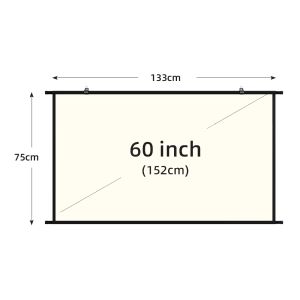 LEJIADA | LEJIADA New 60/84/100inch Brightness Enhanced Anti-Light White Grid Wall Mount Projection Screen 160 ° Wide Angle 4K HD Screen